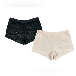 Juicy Couture Black and Cream Athletic Shorts